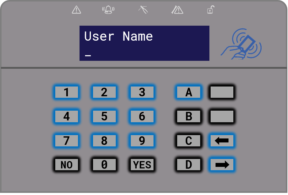 The screen will prompt for the new `User Name`