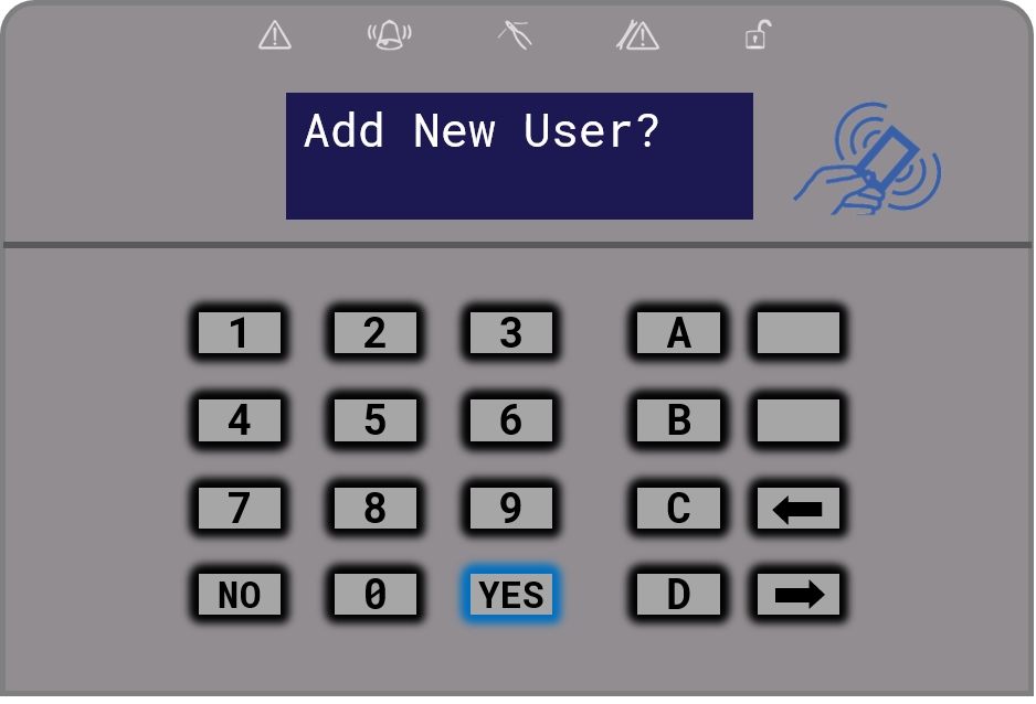 Select **YES** to `Add New User?`