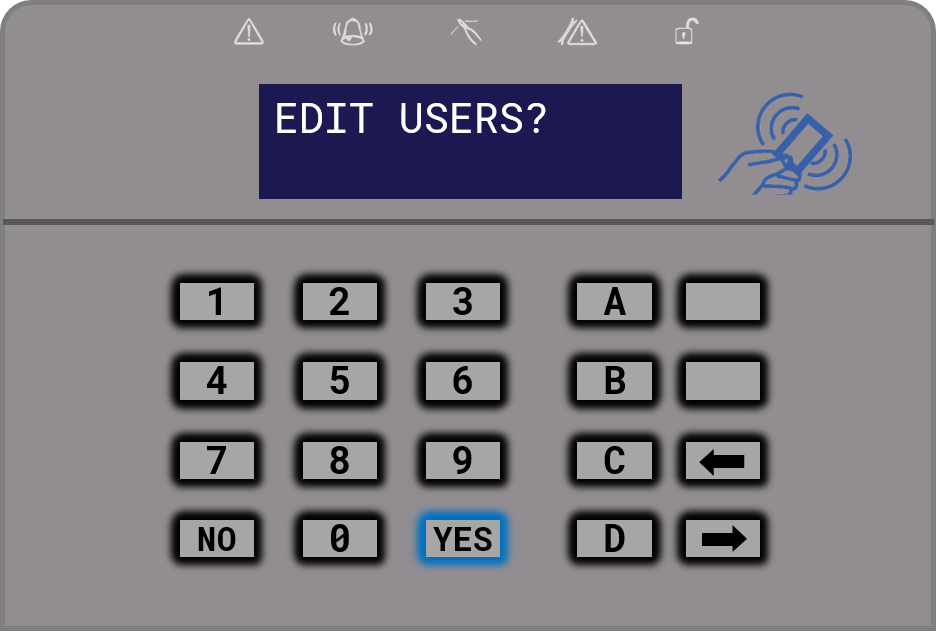 Edit Users? Menu, select YES.